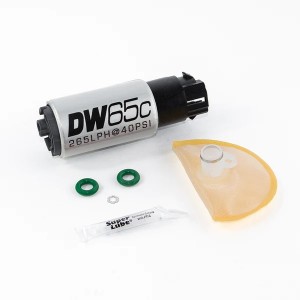 Į baką įmontuotas degalų siurblys DeatschWerks DW65c (265lph), skirtas Subaru WRX/STi 08-14 / Legacy GT 05-09 / Pontiac GTO 04-0