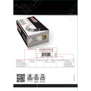 Connecting rods bearings King Racing Polymer for VW Audi 2.0 TFSI EA888 (BYT, CDNC, CCZD, CPSA)