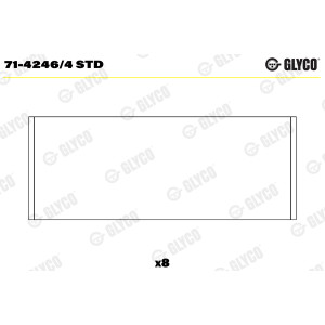 Connecting rod bearings GLYCO for Citroen Ford Peugeout 1.6HDI DV6 9HZ