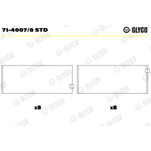 Rolamentos de biela GLYCO para Mercedes-Benz V8 4.7L 5.5L M273